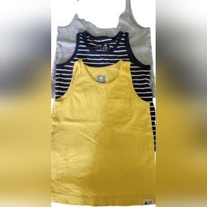 Bundle of three GAP organic cotton tanks boy's 3T